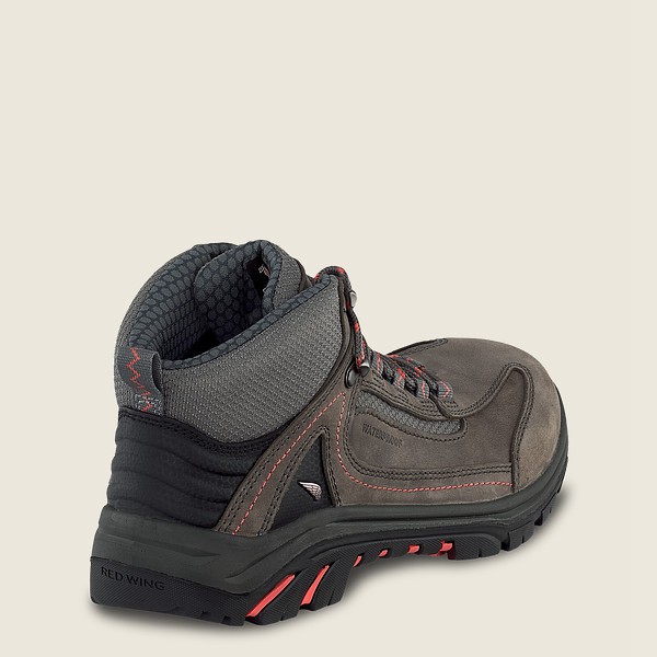 Red Wing Hiking Boots Dark Grey - Womens Trades - 5-inch Waterproof Safety Toe - 7698-NLWFJ